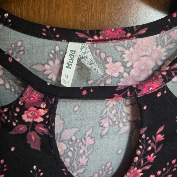 Mudd Floral Long Sleeve Mini Dress - Picture 3 of 5